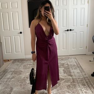 NWT ZARA Purple Satin Dress
